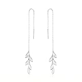 💎 HOCHWERTIGES MATERIAL: Die hängenden Ohrringe wurden aus Sterling Silber 925 gefertigt und verfügen über ein Muster mit Blättern. Hochwertiges Silber ist eine Garantie für Langlebigkeit und gute Qualität des Materials. Unser Schmuck für Damen ist sicher, hypoallergen und bequem im Alltag zu tragen.