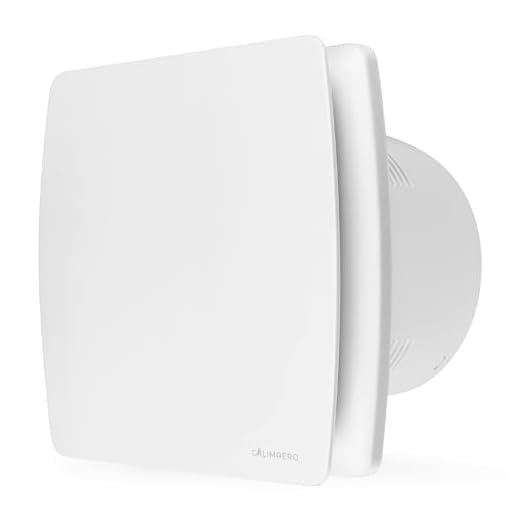 calimaero® BREEZE Badlüfter 150mm Mit Nachlauf Und Rückstauklappe, Badlüfter Mit Feuchtigkeitssensor, Energieeffizient, Leise, Kunststoff 18W, 240m³/h, 35db, Ipx4