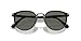 Persol Unisex PO3210S Round Sunglasses, Black/Green, 51 mm
