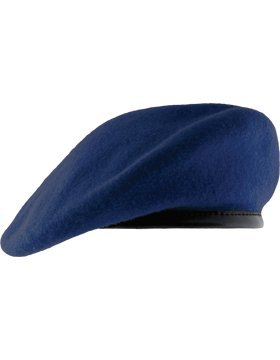 Unlined Beret with Leather Sweatband (7 3/4, Bright Royal)
