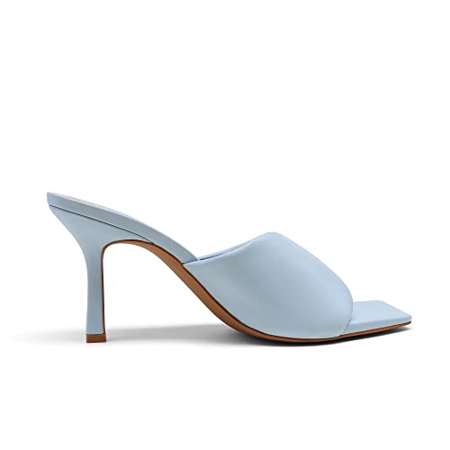 Image of DREAM PAIRS Women's Slip On Soft Comfort Dressy Mule Heels | Square Toe Stiletto Mule Sandals, Comfort Casual Formal Heeled Mules for Daily Wear, Date Night & Prom Occasions