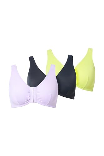 Brassières en microfibre Ulla Popken lot de 3 avec fermeture devant 824213