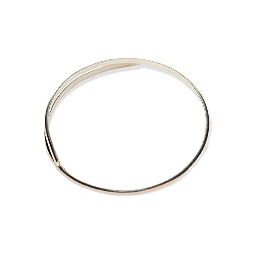 Image of 925 Sterling Silver Wire, 8 Gauge, Half Round, Dead Soft, 2FT by Craft Wire | Sterling Silver Wire for Jewelry Making, Wire Wrapping, Solid 925 Sterling Silver, 1.63mm Wire, High Quality Made in USA