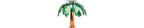 (PKT) Hawaiian Giant Foil Palm Tree Centrepiece 50cm, Green