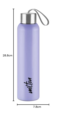 Image of Milton Halo 900 Steel Thermoware, Inner Steel, PU Insulated, Leak Proof Water Bottle for School Kids, Office, Gym, Easy to Carry Strap, 600 ml, Lavender