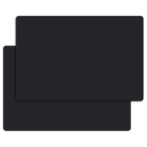 PinRui Black Silicone Mat 60 x 40cm, Kitchen Bench Top Protector Silicone Placemat, Large Craft Mat Non-Slip Table Mat, Easy to Clean for Portable Stove, Coffee Maker (2 PCS)