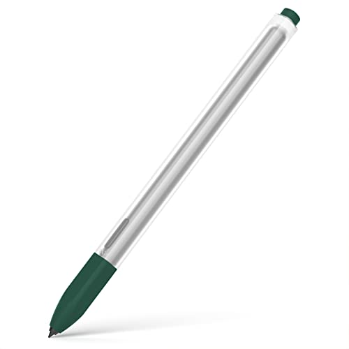 Image of Compatible with Samsung Galaxy Tab S7 /S7+ /S7 FE /S8 /S8+ /S8 Ultra /S9 /S9+ /S9 Ultra Pencil Case S Pen Case, Silicone Translucent Non-Slip Cover. (Midnight Green)