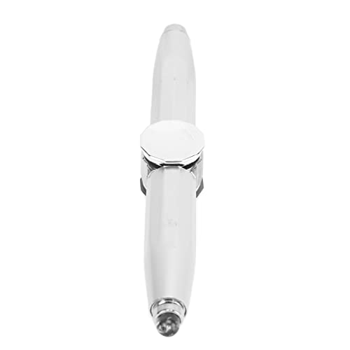 Alomejor Stylo Fidget avec Lumière LED Gyro Stylo à Bille Doigt Pensant Stylo à Bille Stylo pour Libérer le Stress (Argent)