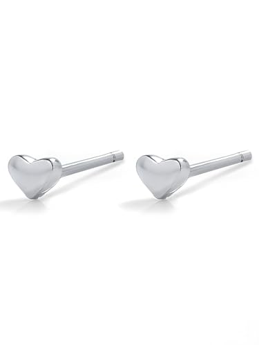 Image of Solid 925 Sterling Silver Stud Earrings for Women & Men, Hypoallergenic 18K Gold Plated & Silver Small Studs, Minimalist Elegant Earrings for Birthday, Party, Daily Gift