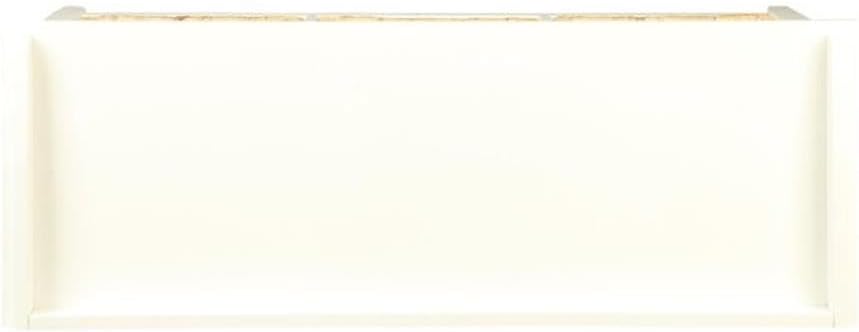 BOWERY HILL Rectangular Storage Bench, 43" W x 19" H x 16" D, Solid Wood Veneer MDF, White Finish, 3 Basket Drawers, Low-Profile Design, Living Room, Entryway, Bathroom, Dressing Area