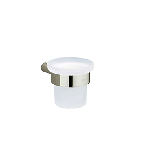 Rohl SY500-STN ROHL MODERN ARCHITECTURAL WALL MOUNTED SINGLE TUMBLER GLASS HOLDER IN SATIN NICKEL 4 3/4^ X 3 1/8^ MDRN WL SNGL TMBLR HLDR S.NK