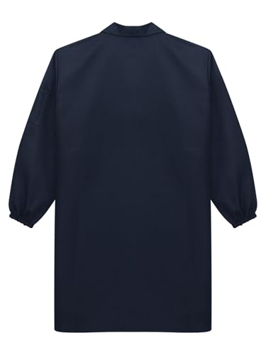 Image of Mens Lab Coats Unisex Workwear Uniform Work Resistant V Neck Long Sleeve Science Lab Coat Jacket