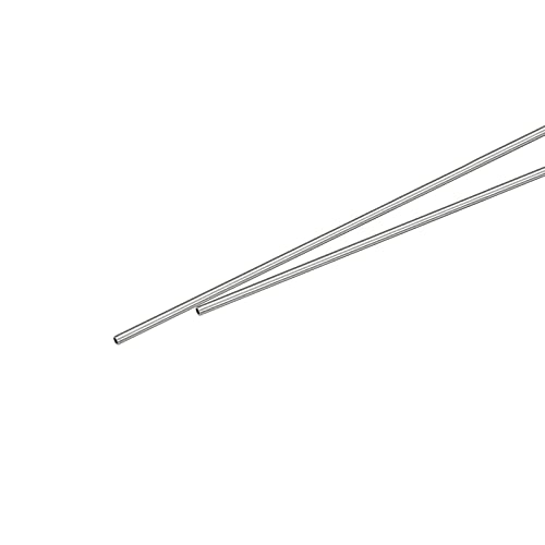 uxcell 304 Stainless Steel Capillary Tube, OD 1mm x 0.1mm Wall Thick 250mm Length Metal Tubing for Industry Machinery, 2Pcs