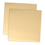 Ciieeo 2pièces Laiton Pour Loisirs Créatifs Plaques Carrées Laiton Pour Bijouterie Bricolage