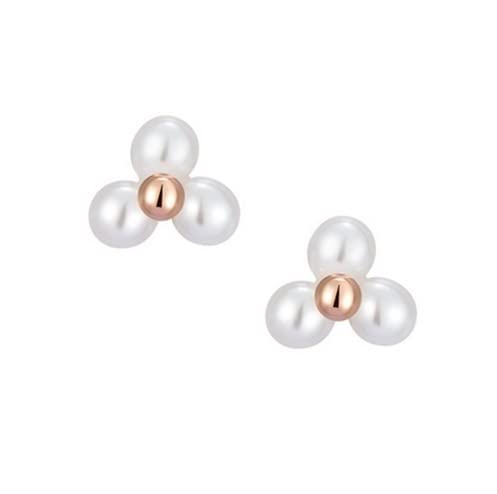 Amazon | ミニピアス パール 真珠 小さい 三粒 ゴールド つけっ