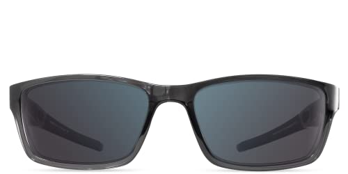 EnChroma Color Blind Glasses - Eton - Cx3 Sun Outdoor for Deutan and Protan Color Blindness, Smoke Gray/Black