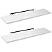 WOLTU Estante de Pared Tablero de Pared Volato Juego de 2 Estante Flotante Libre Estante de CD DVD Estante de Libro Tablero de Madera 110x22,9x3,8cm, Blanco, RG9483ws-2