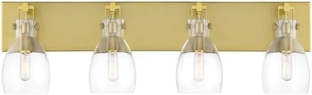 Minka Lavery 2274-695 Tiberia Vanity Bath Light, 4-Light, 240 Total Watts, 30.38-in H x 9-in W, Soft Brass