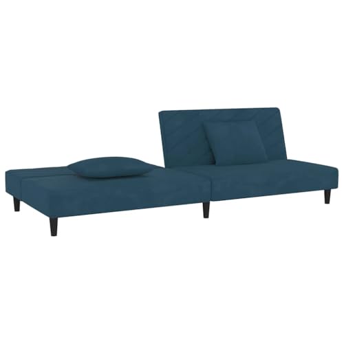 Sofá cama de 2 plazas con función de dormir y respaldo ajustable en tejido de terciopelo suave 5