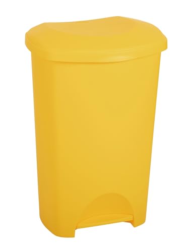 Addis 50L Yellow Commercial Clinical Pedal Bin | Colour Coded Waste Bin
