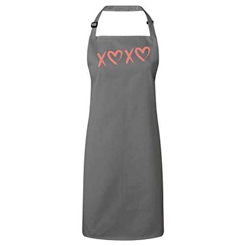 Tablier de cuisine gris XoXo idéal pour cuisiner à la Saint-Valentin