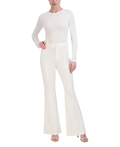 BCBGMAXAZRIA Women's Flared Leg Pant Functional Pockets Trouser4