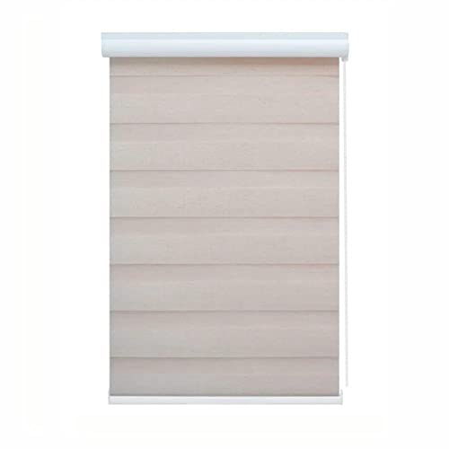 Persiana Rolo Duplo c/Bandô Bege 160 (L) x 220 (A) Cortina Zebra Rainbow Double Vision 1,60 X 2,20