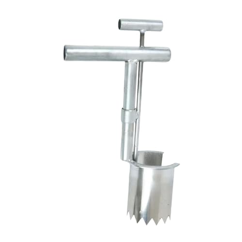 Generic Bulb Planter Tool Barrel Transplanter Versatile for Flowerbeds Garden Digging Tool Steel Bulb Digger