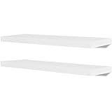 regalboden buche hell Farbe: Weiß vidaXL Wandboard Regal 2er Set Bücher Regalboden Hängeregal DVD Badregal 80cm