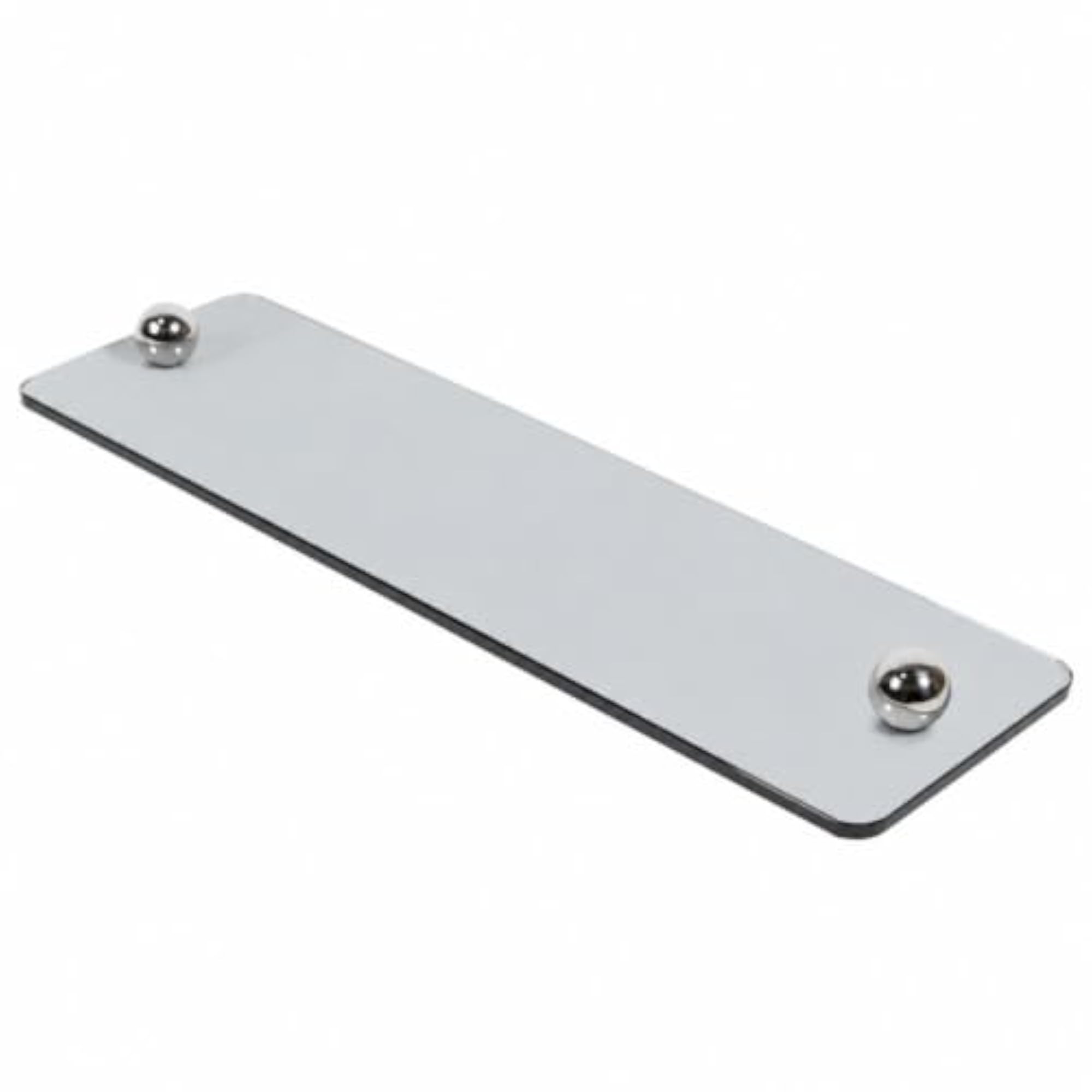 Polished Organic Glass Geometric Rectangular Tray, Light Blue