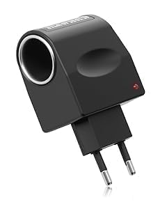 Convertidor de CA a CC 12V, 220V a 12 V Adaptador de Enchufe Adaptador Mechero Coche a Enchufe 500mA 6 Vatios Convertidor de Voltaje AC DC con Enchufe EU pour Automóvil GPS Camión Mini Convertidor