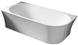 Freistehende Raumsparbadewanne NOVA CORNER Acryl Weiß - Einbau links - 170 x 78 cm- Farbe:Weiß Glänzend