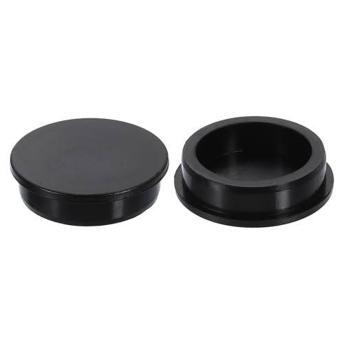 Image of uxcell 2Pcs Silicone Hole Plug, Waterproof Round Rubber Stoppers Bottle Seal Plugs Tube Pipe End Caps for 57mm /2.24 inch Hole for Bathtub Bottle, Black