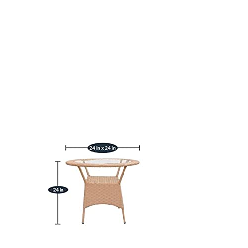 Image of Indiid Homes D-12 Indoor Four Seater Garden Patio Furniture Set 4 Chairs and 1 Table + Glass Set