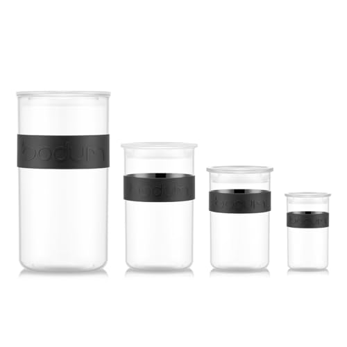 Bodum PRESSO Vorratsgläser, Kunststoff, Schwarz, 4 x 0.25 l, 3 x 0.6 l, 3 x 1 l, 2 x 2 l 4 x 0.25 l, 3 x 0.6 l, 3 x 1.0 l, 2 x 2.0 l – Ansicht 6