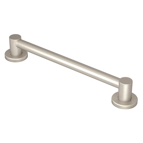 Moen YG0418BN Bathroom Safety 18-Inch Stainless Steel Modern Bathroom Grab Bar, Brushed Nickel