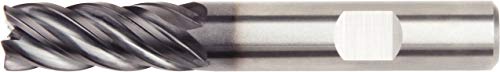 Image of WIDIA Hanita 577E16016W VariMill II ER 577E HP End Mill, 0.75 mm Radius, 16 mm Cutting Diameter, Carbide, AlTiN Coating, RH Cut, Weldon Shank, 5-Flute