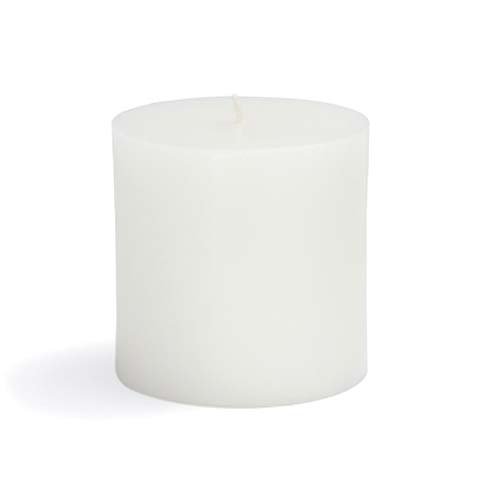 Zest Candle CPZ-071-12 3 x 3 in. White Pillar Candles -12pcs-Case- Bulk