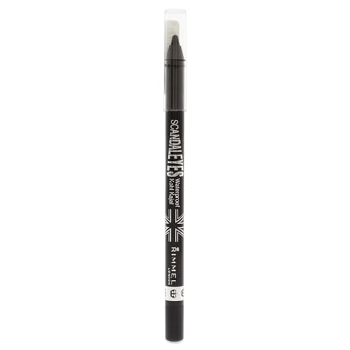 Rimmel London Scandaleyes Waterproof Kohl Kajal Eyeliner - 001 Black for Women - 0.04 oz Eyeliner