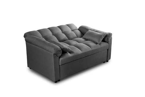 Genérico EASYMOBEL Sofá Cama de Matrimonio Tokio, 161x88cm - Transformación Rápida, Gris Oscuro