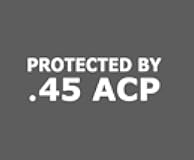 CRDesign Protected by .45 ACP - Car, Truck, Notebook, Vinyl Decal Sticker (6