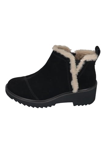 Image of TOMS Women's Maude Wedge Boot, Leather Upper, OrthoLite Insole, Side Zip, Lightweight