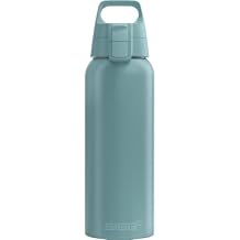 SIGG - زجاجة مياه من الألومنيوم - WMB Pathfinder Morning Blue - شهادة ClimatePartner - مناسبة للمشروبات الغازية - مانعة للتسرب وخفيفة الوزن - خالية من مادة BPA - أزرق - 1.0 لتر