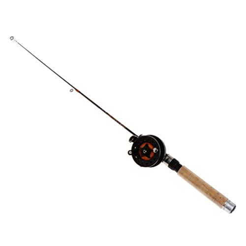 Canne à pêche avec mini roue portable pour pêcher sur glace en hiver