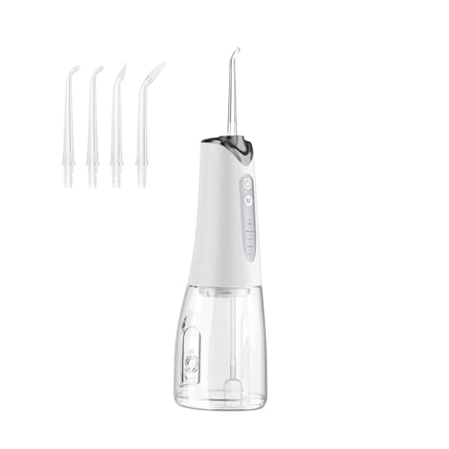 Irrigateur dentaire portable blanc de 300ml pour hygiène buccale
