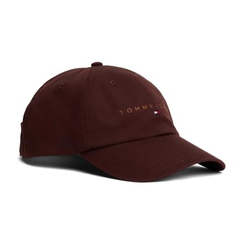 Tommy Jeans TJM - Gorra con Logotipo Lineal AM0AM12958 para Hombre, Color marrón, Talla única, Marrón (Rich Brown), Talla única