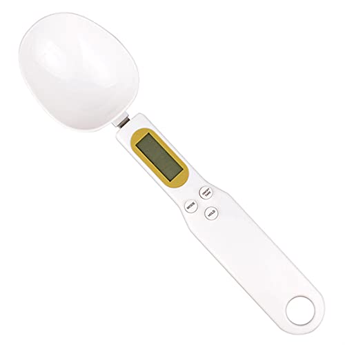 DJDEFK Cuchara Medidora Pantalla Digital Cocina Medición Cucharada Cuchara Digital Scale Escala de Cocina Escalas (Color : White, Load Bearing : 0.05 kg)