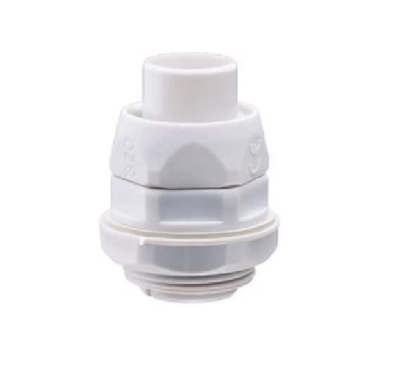 Lot Pack 25 Pieces Gewiss Swivel Connector Straight IP54 GrayRAL 7035