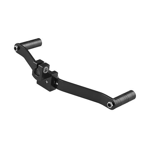ULTECHNOVO Palanca De Cambios De Aluminio 6063 Doble Cabezal Negro 1 Unidad Para Motocicleta Uso Diario Accesorios Motoristas