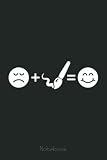  Funny Artist Drawing Emoticon Face Math Formula Equation Graph Notebook: Graph Paper Notebook, Grid Paper for Math and Science Students, Quad Ruled 4x4 (110 Pages, 6x9)
